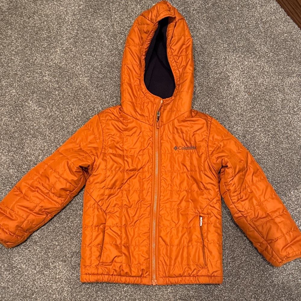 Columbia Kids' Orange Puffer Jacket/Rugged Ridge II